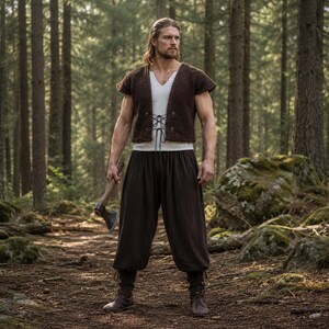 Gilet de pirate sherpa pour homme, gilet médiéval steampunk, tenue de GN Renaissance, gilet de cosplay viking, costume de bal masqué