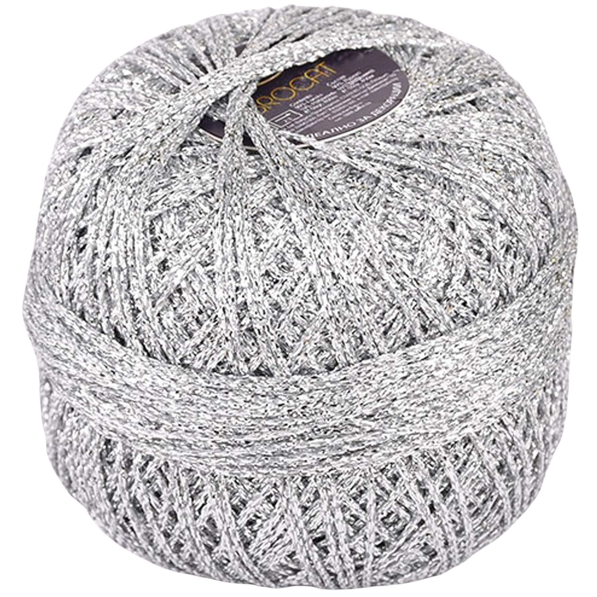 Metallic Yarn for Crochet, Tatting, Knitting, Embroidery. Glitter Yarn.  Lurex Gold Silver Lame Yarn 