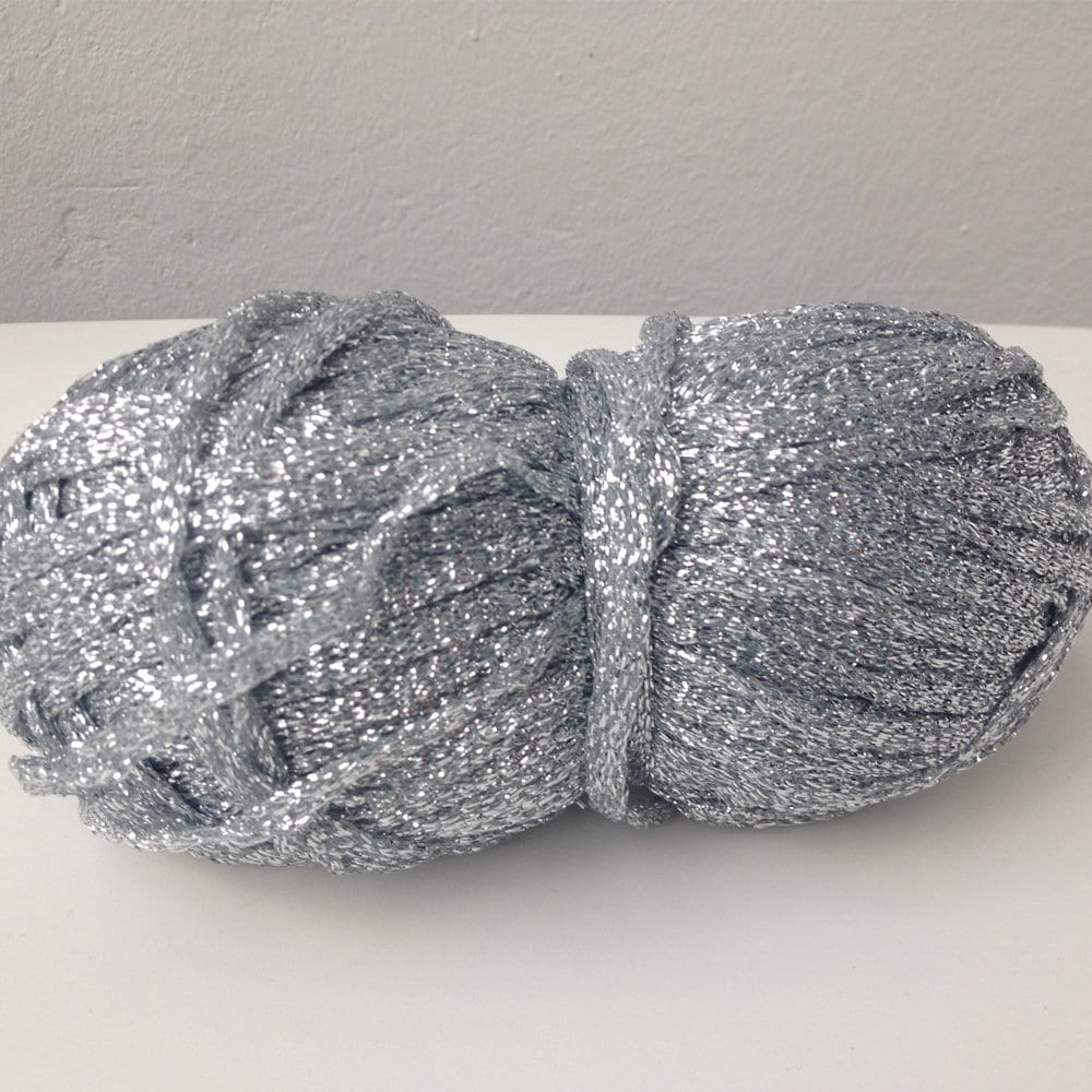 Silver Metallic Yarn Silver Yarn Metallic Yarn Glitter Etsy