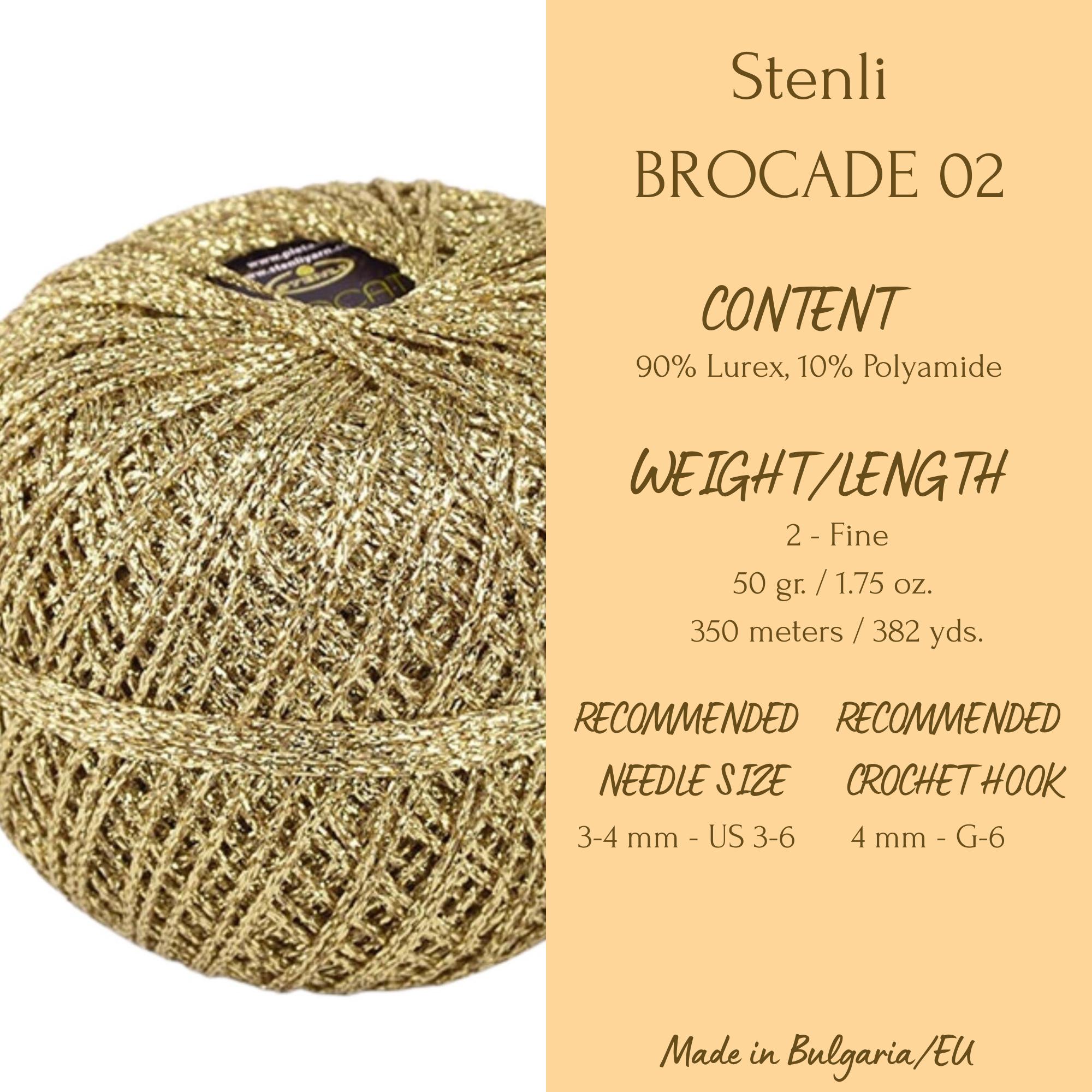Gold Metallic Lurex Yarn: Fine Glitter Brocade, 382 Yards - Etsy