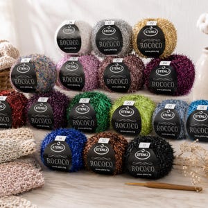 Hilo Multicolor Peludo – Lurex, Brillo & Tinsel para Tejer, Crochet y Manualidades 135 m/148 y