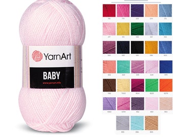 YarnArt Soft Acrylic Baby Yarn, Turkish Hypoallergenic Knitting Blanket Yarn