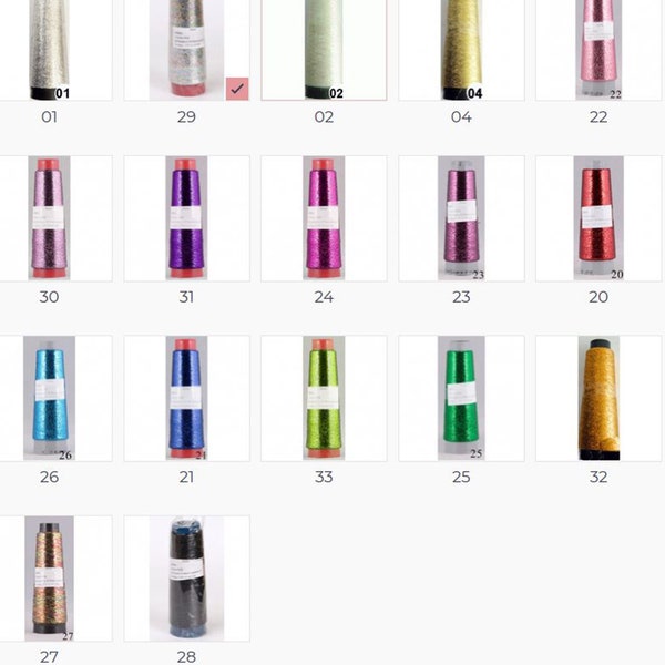 Different Colors Lame Metallic Thread, Glitter Sparkling Lurex Yarn