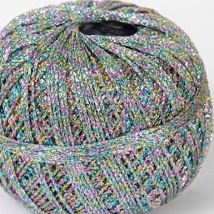 Regenbogen Silber Metallic Lurexgarn – Mehrfarbiger Glitzerfaden für Taschen, Spielzeug, Dekorationen, Stricken und Häkeln (350 m)