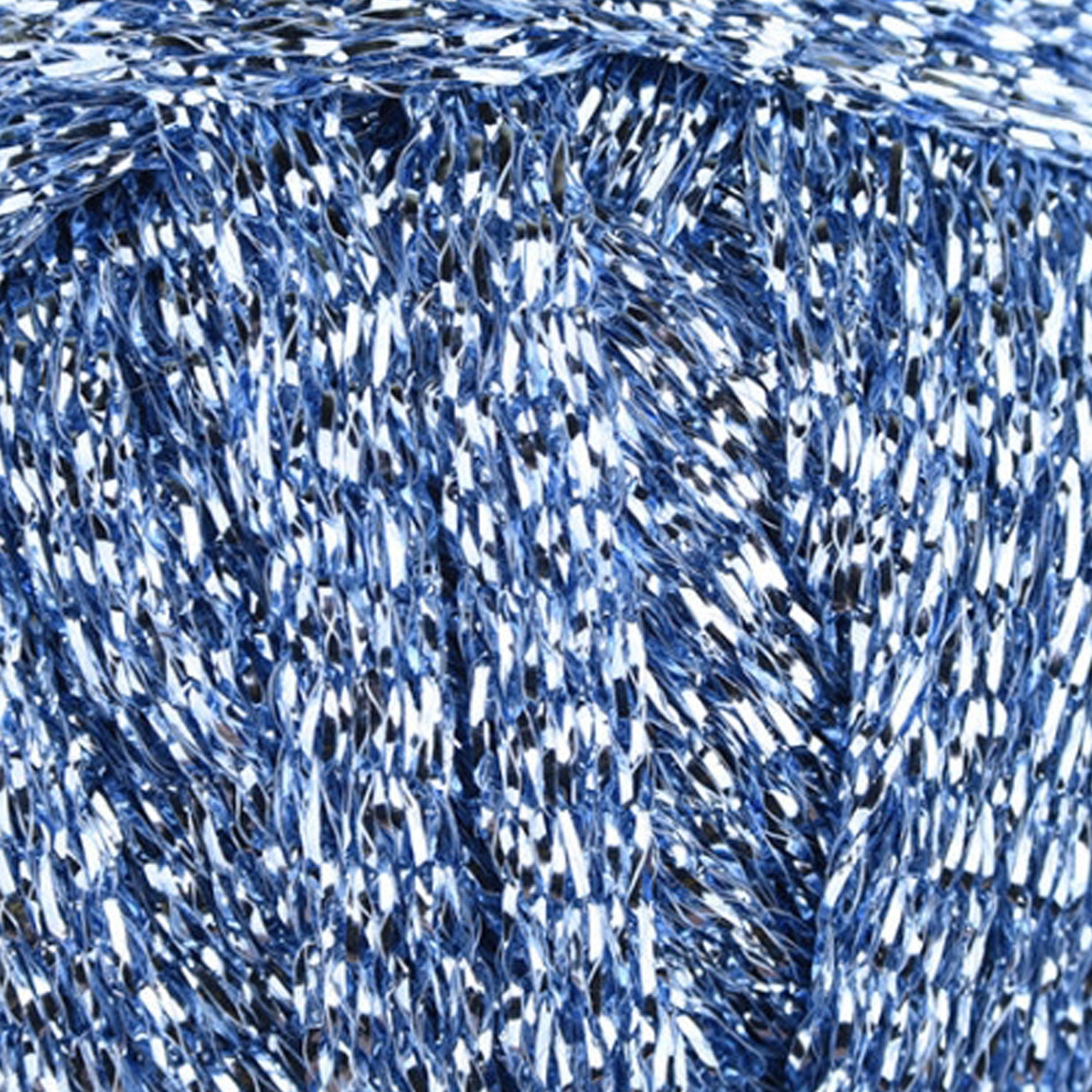 Sky Blue Metallic Ribbon Yarn, Light Blue Glitter Lurex Brocade Band ...