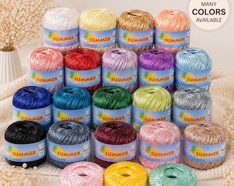 Rayon Yarn 350 Yards – Soft Summer Yarn for Tops, Bags, Accessories, Crochet, Knitting, Lightweight, Breathable, DIY Crafts