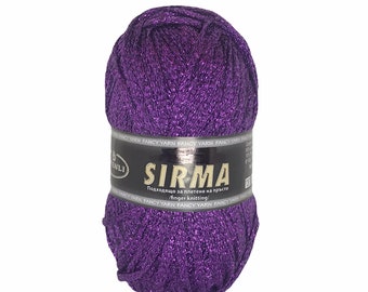 Purple Shimmer Metallic Yarn Shiny Thread Shiny Glitter Sparkle Crochet  Knitting Craft Supplies Embellishments Decorate Cardmaking 