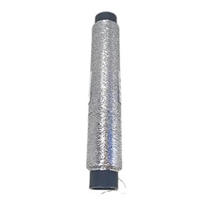 Filo metallico argento lamé, rocchetto di filato lurex scintillante glitterato, 500 m