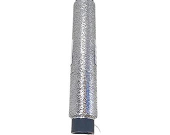 Silver Metallic Lame Thread - Ultra-Fine Glitter Sparkling Lurex Cone for Carry-Along Duplicate Knitting & Crocheting Projects (547 y)