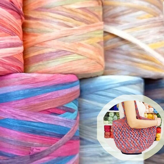 Fil de shop raphia a crocheter