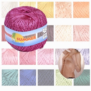 Filato di raso di viscosa SIlky estivo, palla di filato Sparkle all'uncinetto lavorato a maglia estivo