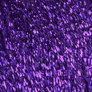 Fil de ruban métallique violet foncé paillettes fil lurex étincelant Accessoires tricot Crochet pelote, 4 mm de large / 1,75 oz / 131 y image 5