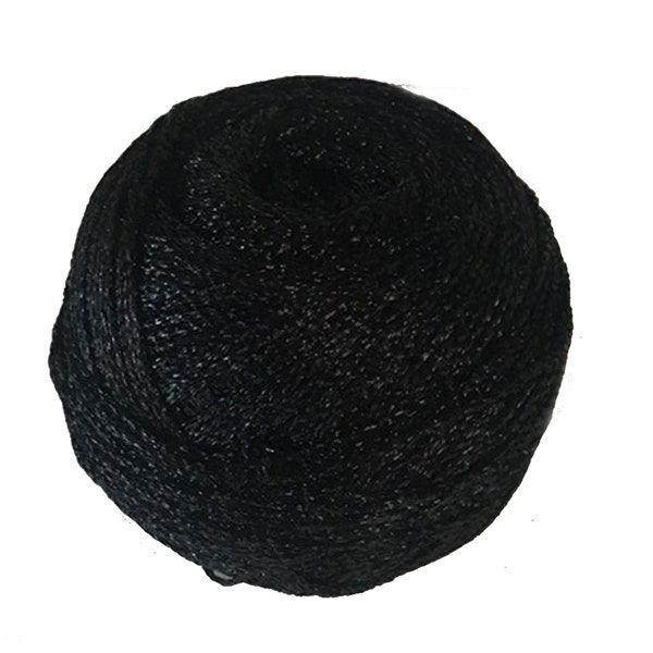 Black Metallic Lurex Lame Brocade Yarn, Accessories Decorations Glitter Sparkling Yarn Ball