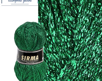 Gold Metallic Ribbon Yarn, Golden Glitter Lurex Lame Brocade Thread ...