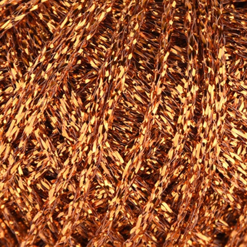 Copper Gold Metallic Yarn Bronze Glitter Lurex Sparkle Etsy