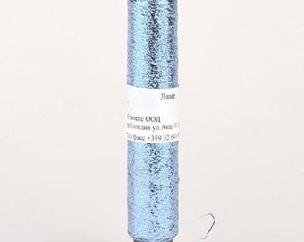 Light Blue Lame Metallic Thread – Fine Glitter Sparkling Lurex Yarn Spool, 547 yards Carry-Along Ultra-Fine