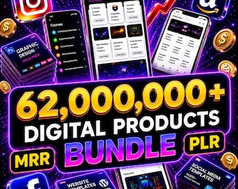 62 Million+ PLR & MRR Digital Products Mega Bundle  | Resellable eBooks, Courses and Templates | Instant Download
