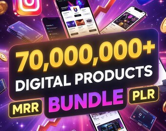 70 Million+ PLR & MRR Digital Products Mega Bundle  | Resellable eBooks, Courses and Templates | Instant Download