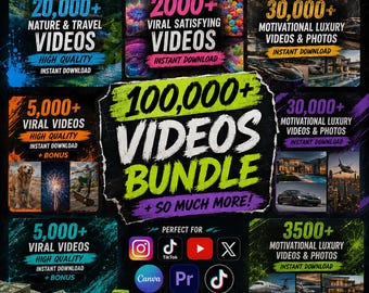 100,000+ Viral Reels Bundle PLR MRR, AI Animated Content, Viral reels, TikTok, Instagram, YouTube
