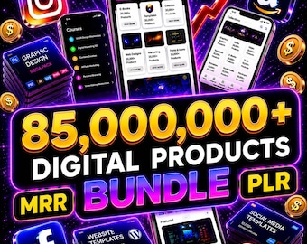 85 Million+ PLR & MRR Digital Products Mega Bundle  | Resellable eBooks, Courses and Templates | Instant Download