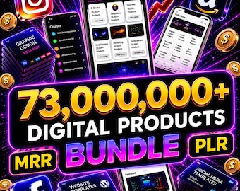 73 Million+ PLR & MRR Digital Products Mega Bundle  | Resellable eBooks, Courses and Templates | Instant Download