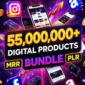 55 Million+ PLR & MRR Digital Products Mega Bundle  | Resellable eBooks, Courses and Templates | Instant Download