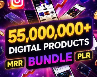 55 Million+ PLR & MRR Digital Products Mega Bundle  | Resellable eBooks, Courses and Templates | Instant Download