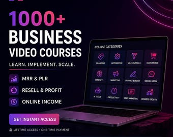 1000+ Business Courses Bundle | PLR MRR Resell Rights
