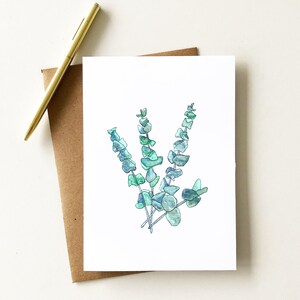 Trois cartes Euculyptus - Toute occasion vierge à l’intérieur de la carte de vœux - Impression d’art botanique minimaliste