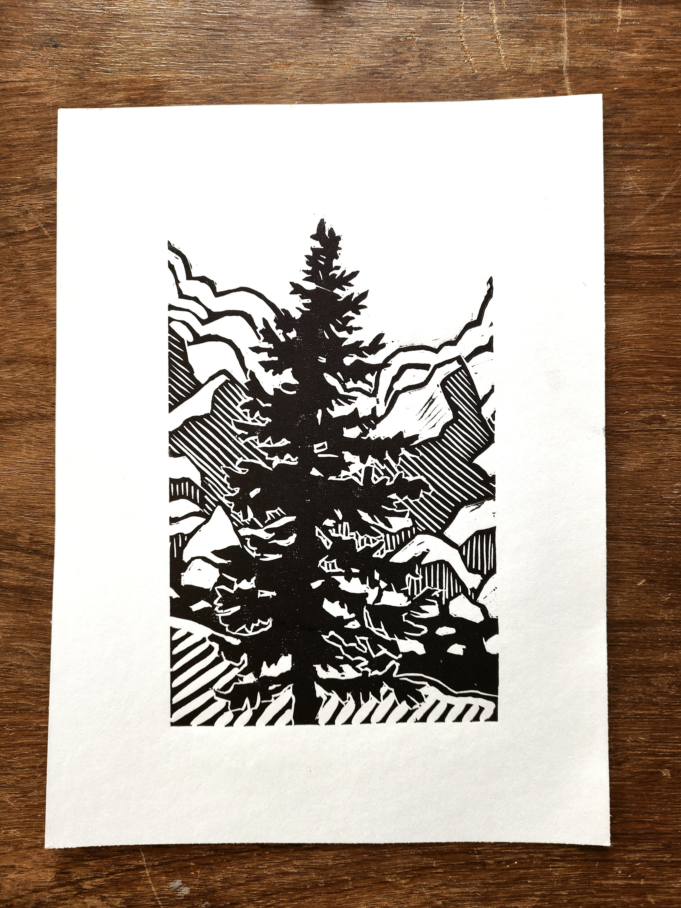 Dream Tree Print- Abstract Nature Tree Portrait Design - Art Print ...