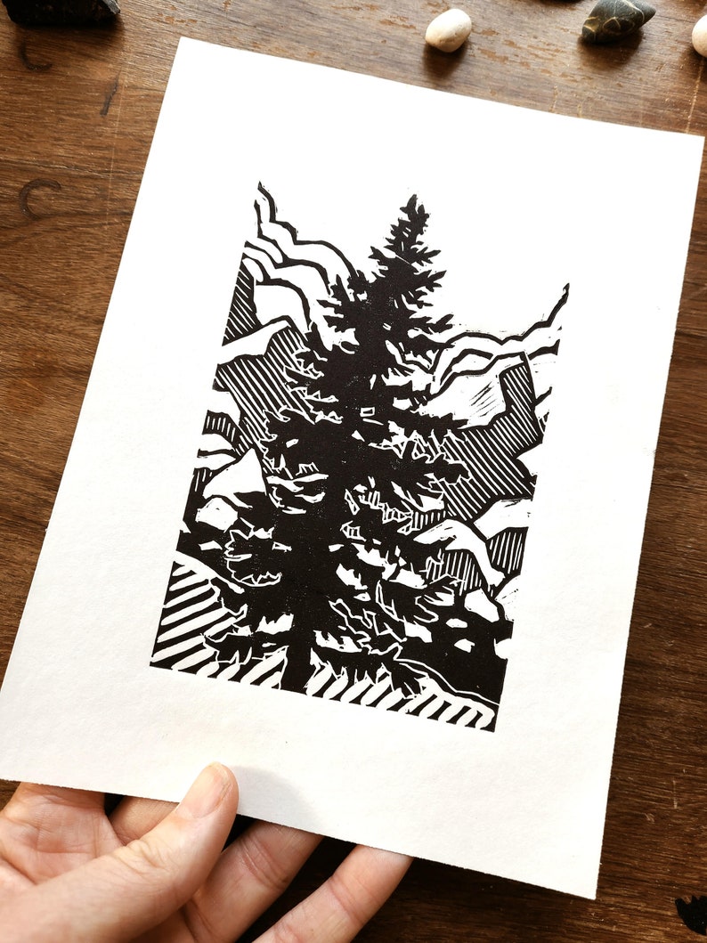 Dream Tree Print- Abstract Nature Tree Portrait Design - Art Print ...