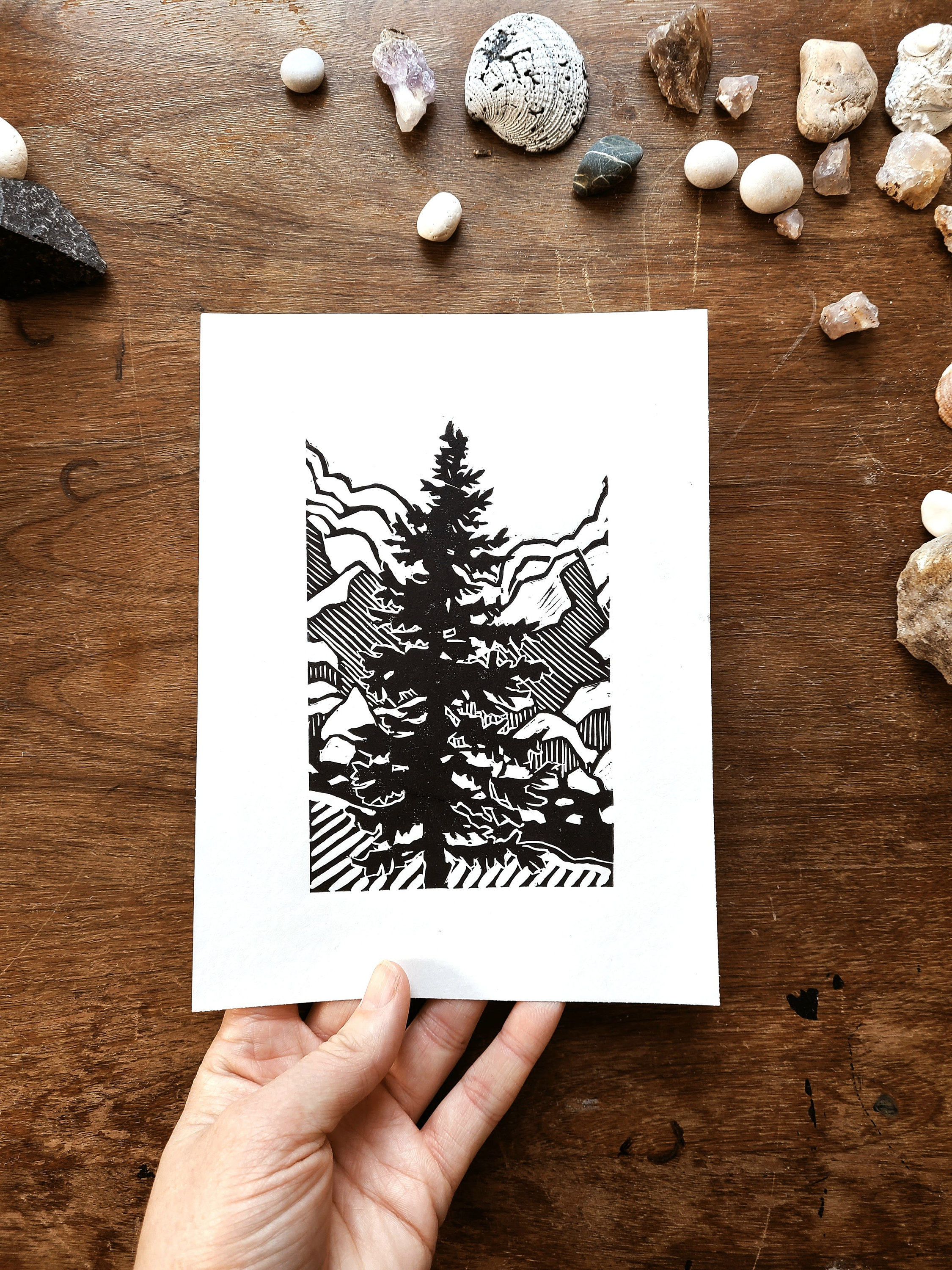 Dream Tree Print- Abstract Nature Tree Portrait Design - Art Print ...