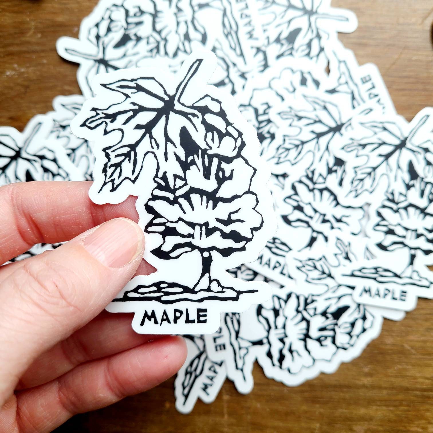 Maple Tree Sticker - Nature Outdoor Lover - Waterproof Art Sticker ...