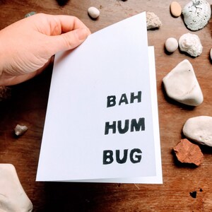 Bah Hum Bug - Carte de Noël - Tirage d’art - Gravure Linogravure