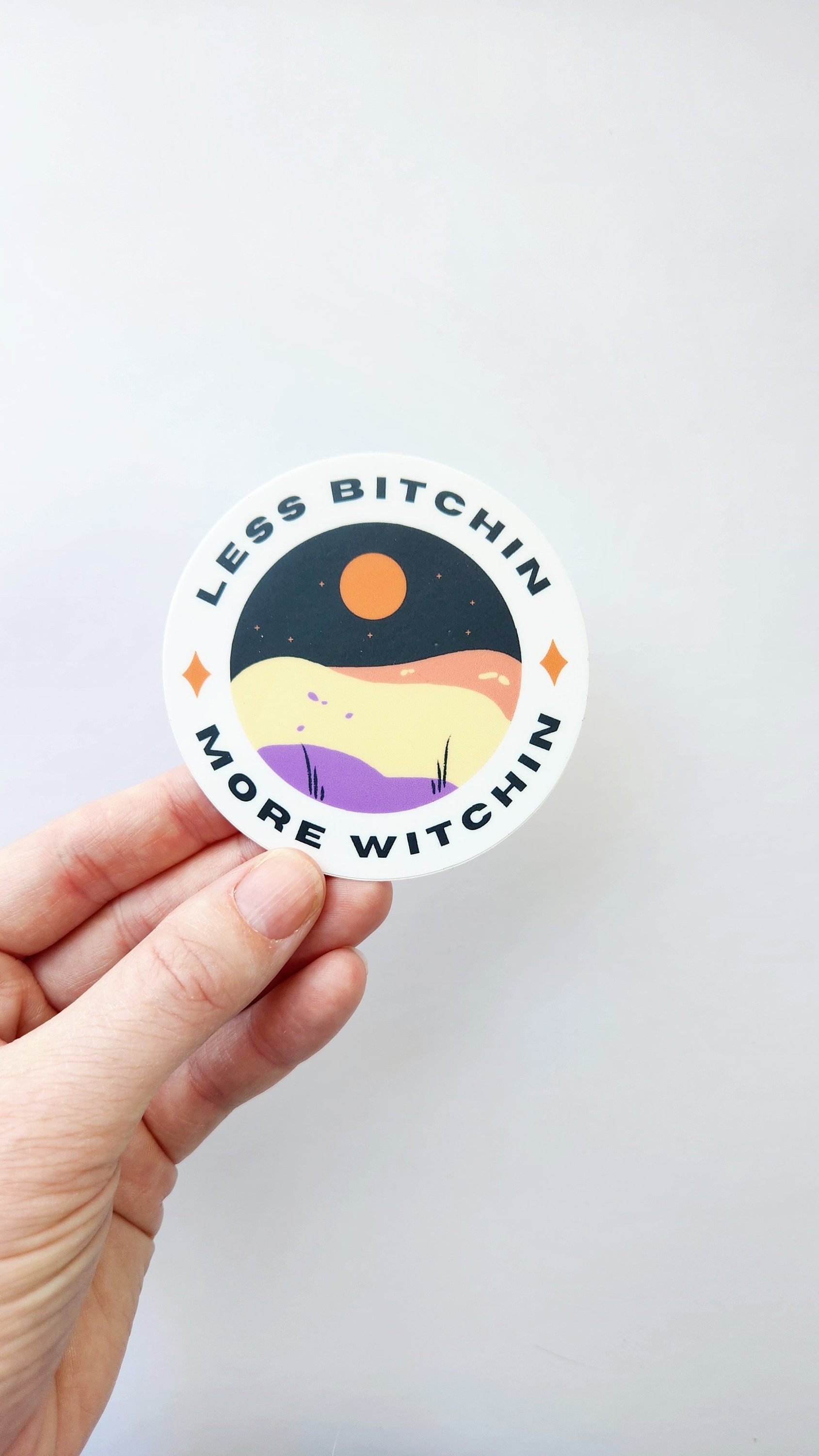 Less Bitchin More Witchin Sticker - Earth Witch Inspiration ...