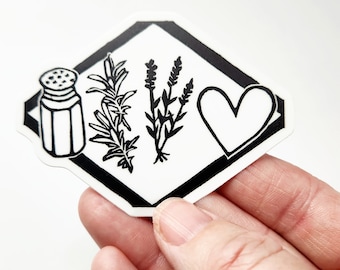 Practical Magic- Movie fanart minimalist design- Waterproof Art Sticker - Linocut printmaking