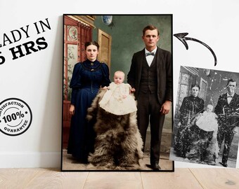 Old Photo Restoration & Colorization | Restore and Colorize Vintage Photos | Black and White to Color Photo | Memorial Gift