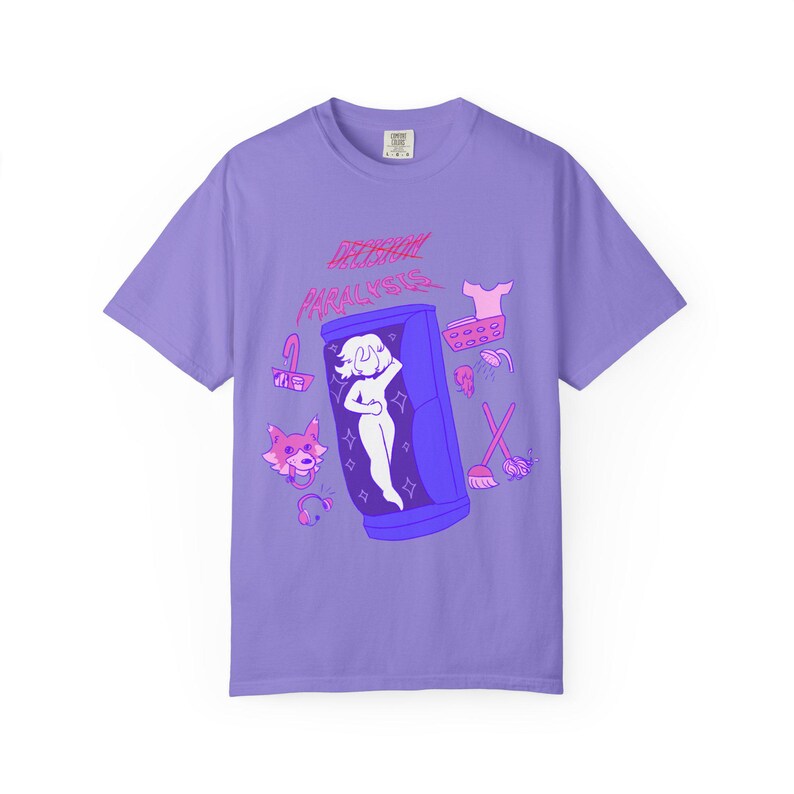 Decision Paralysis T-Shirt | Neurodivergent Graphic Tee, Executive Dysfunction T-shirt, Funny mental health gift, autism Violet