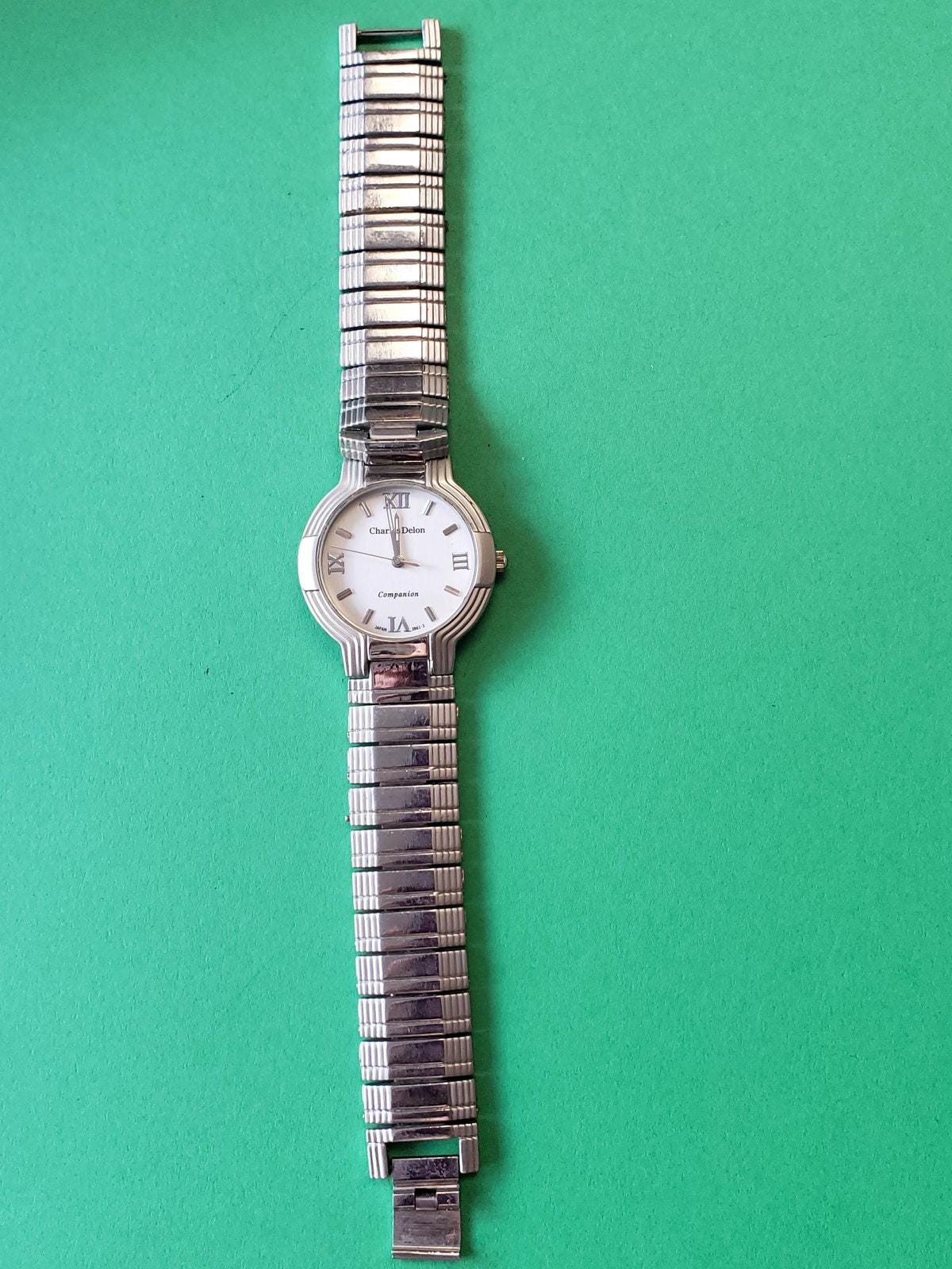 Charles Delon Dress/Formal Silver/Yellow Watch Charles Delon Watch - Etsy main image 3