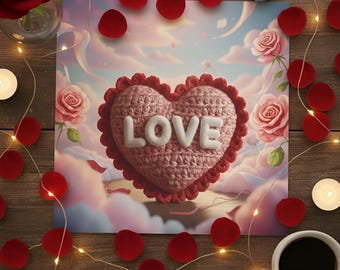 Love Heart Print, Romantic Wall Art Digital Download