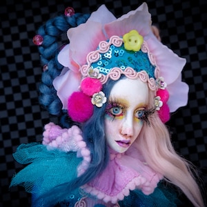 SALE OOAK Handmade Art Doll Festive Clown Clareta image 4