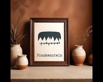 Frankenstein - Ilustración de Frankenstein / Impresión / Descarga digital / Arte mural