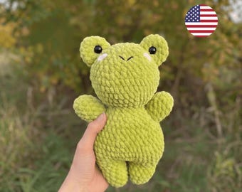 Wzór szydełkowy na pulchną żabę – Chunky Plush Amigurumi w formacie PDF (dla początkujących)
