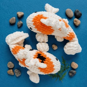 Amigurumi Koi Karpfen PDF | Chenille Plüsch häkeln | Sofortdownload | Kawaii Stofftier