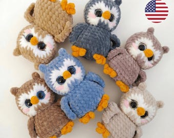 Wzór na szydełkową sowę amigurumi w formacie PDF, samouczek na pluszową zabawkę Filyusha (do pobrania na bieżąco)