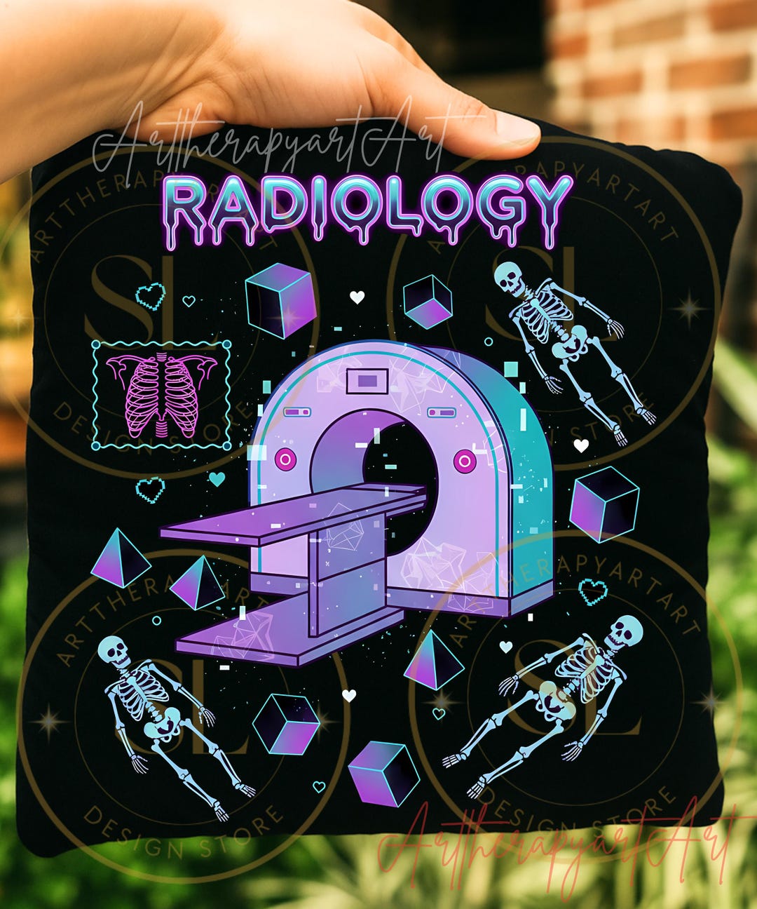 Vaporwave Rad Tech PNG: Radiology Retro Neon Xray MRI Technologist Png ...
