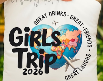 Girls Trip 2026 PNG | Summer Vacation Sublimation (Digital Download)