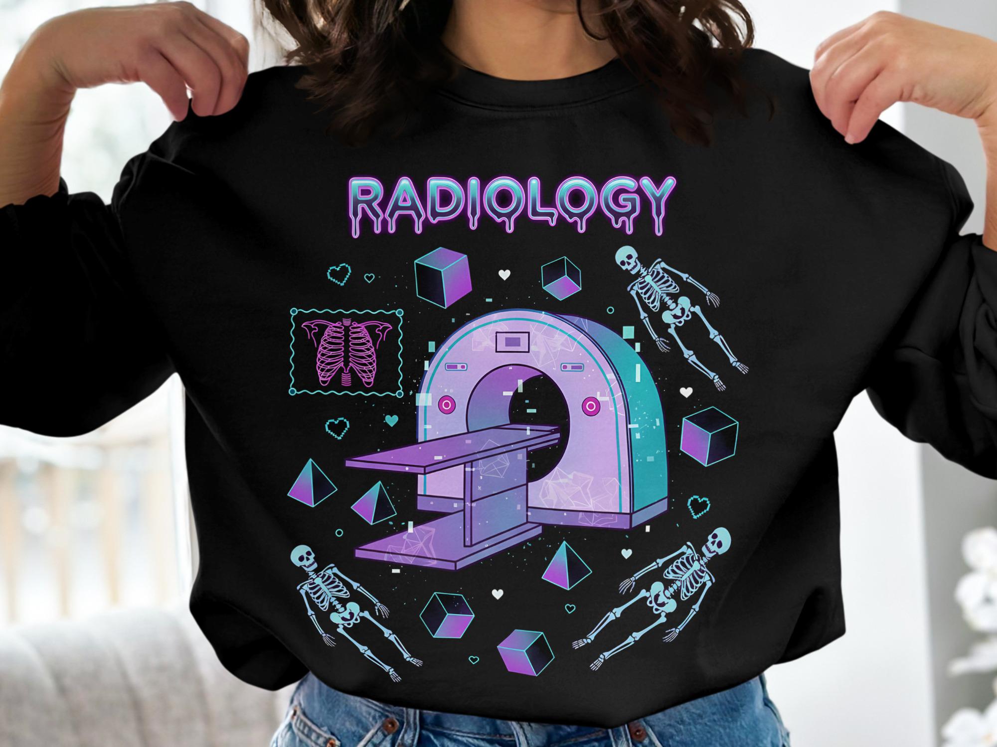 Neon Radiography Vaporwave Rad Tech PNG: Radiology Retro Neon Xray MRI Technologist Png ...