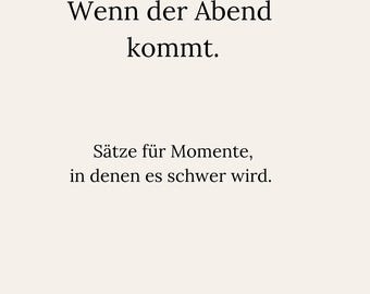When evening comes – 12 phrases for difficult moments (PDF Download)