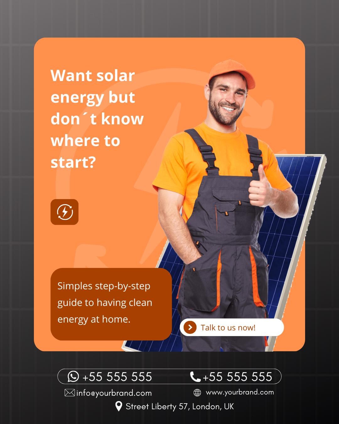 Social Media Templates Solar Energy - Canva Posts About Green Energy ...